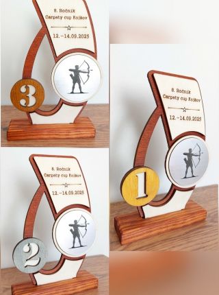 V ponuke máme už aj takéto trofeje pre rôzne športové podujatia, ku ktorým vieme vytvoriť aj drevené medaily podľa...