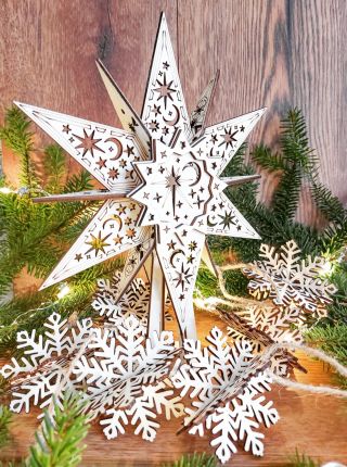 Sada drevených 3D ozdôb na vianočný stromček :) Prineste do vašich sviatočných dní kus prírody a skrášlite svoj stromček...